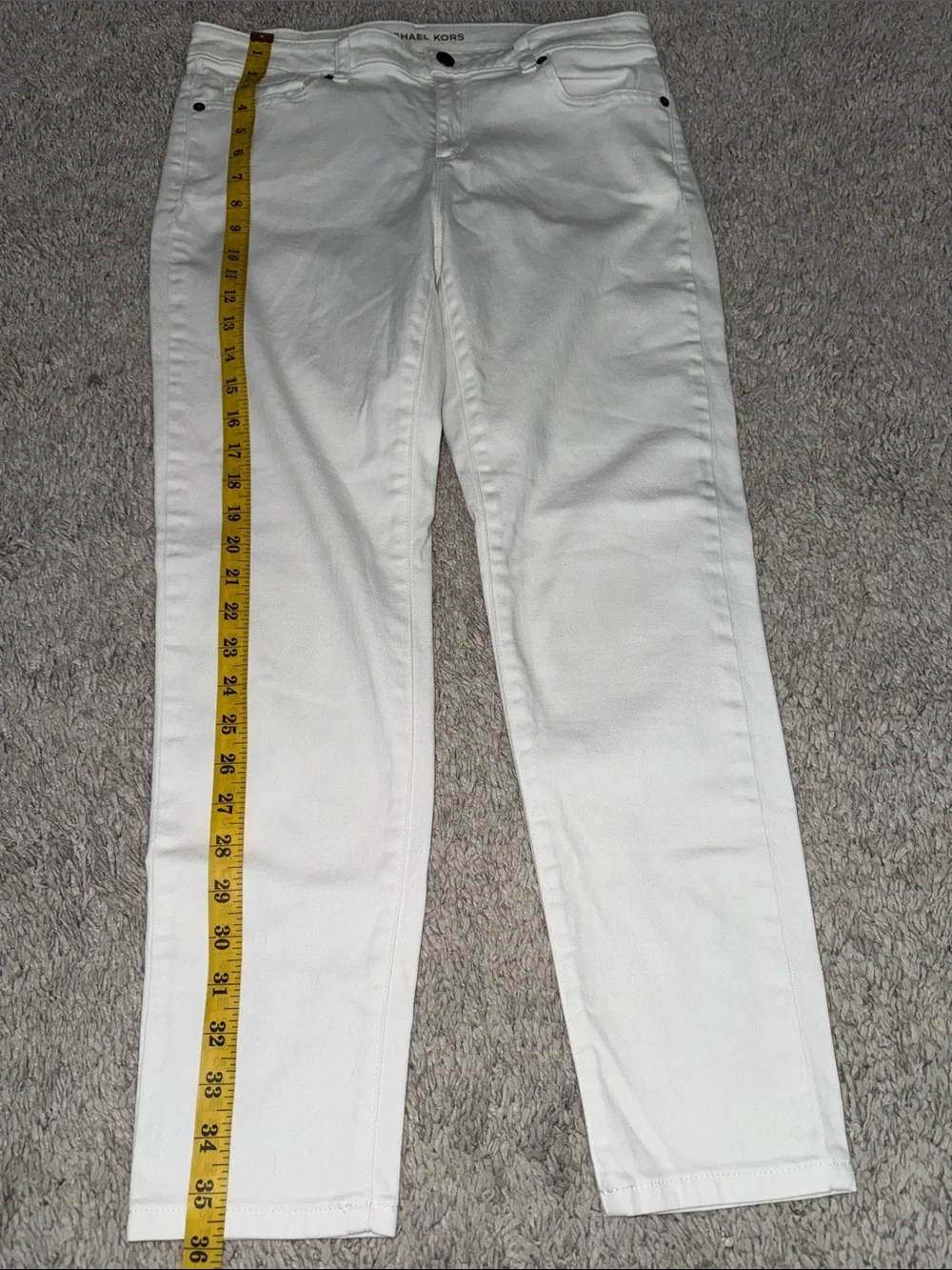 Michael Kors White Ankle Jeans